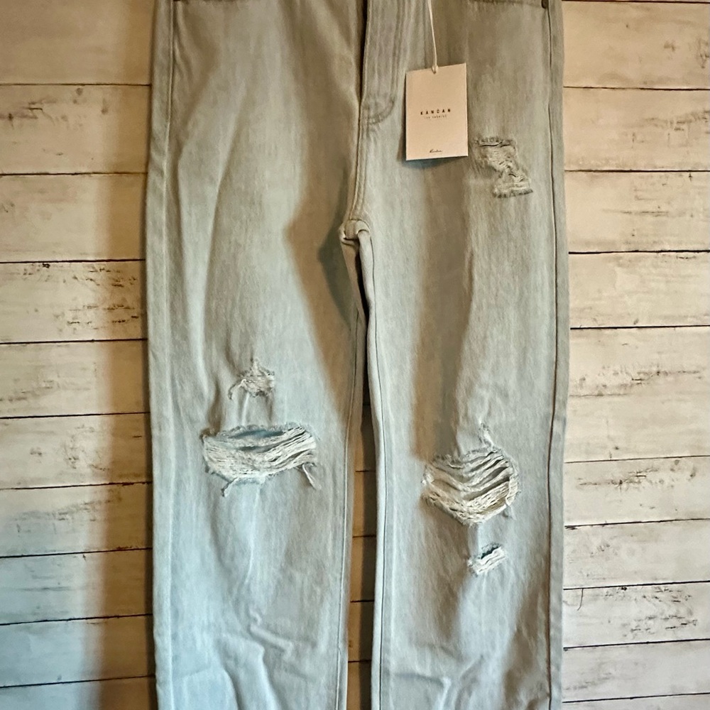 KanCan Light Blue Distressed Flare Jeans - Picture 5 of 10